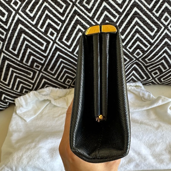 Prada Saffiano Black Clutch (used) - Picture 5 of 15